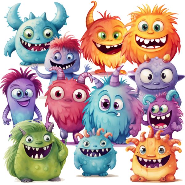 Cute Halloween Monsters